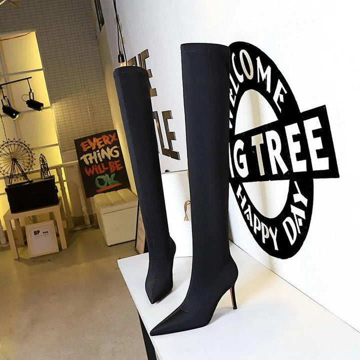 Levoire | Bottes à talons hauts pour femmes Noir 85cm