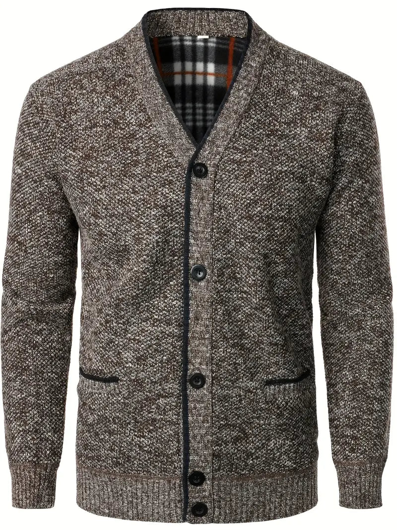 Levoire | Élégant Gilet Classique Pour Homme Avec Poches Et Col En V Braun