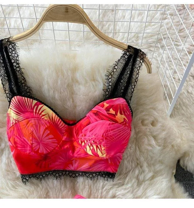 Levoire | Hauts courts plissés et jupe taille haute