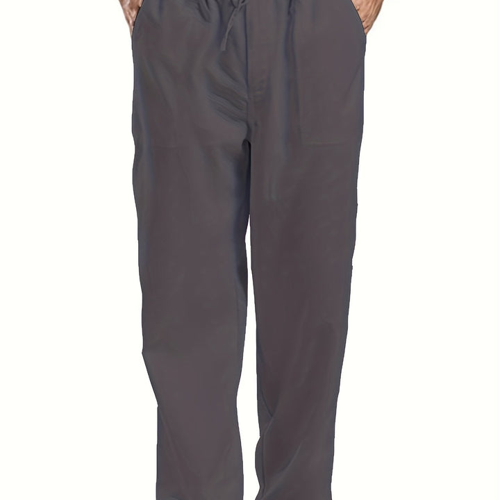 Levoire | Pantalons Pour Hommes En Mélange De Coton Et De Lin Avec Une Taille Élastique Décontractée