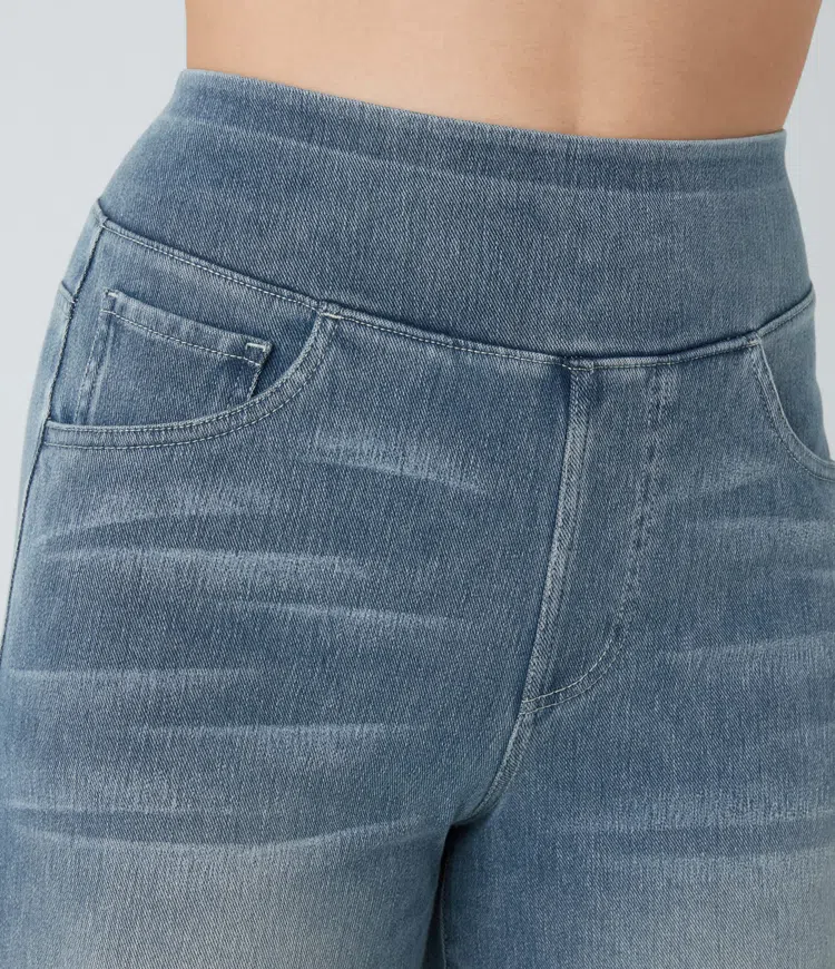 Levoire | Pantalon Denim Stretch Taille Haute Femme