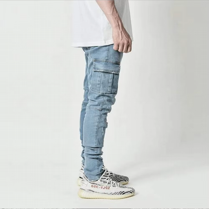 Levoire | Jeans cargo délavées avec poches