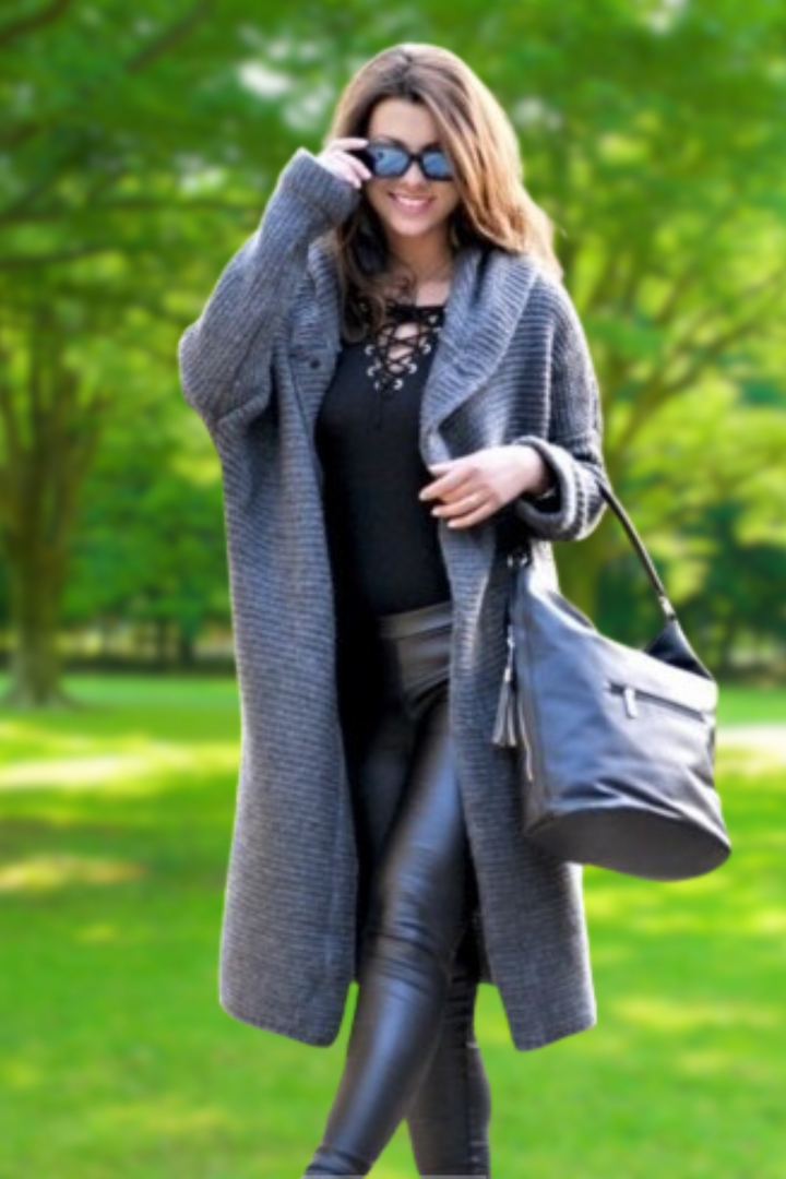 Levoire | Élégant Long Gilet Gris