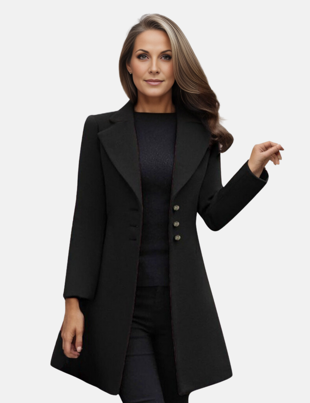 Levoire | Manteau En Laine Élégant Et Confortable Pour Femmes Noir