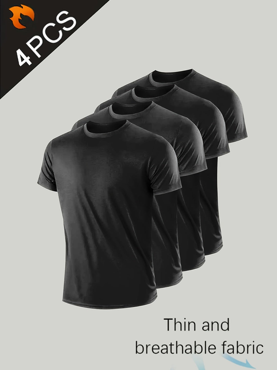 Levoire | T-Shirt Unicolore Pour Hommes À Manches Courtes Noir