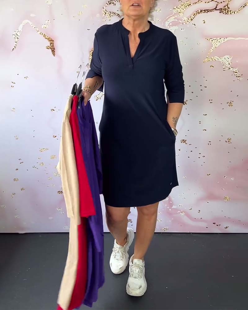 Levoire | Col V élégant robe