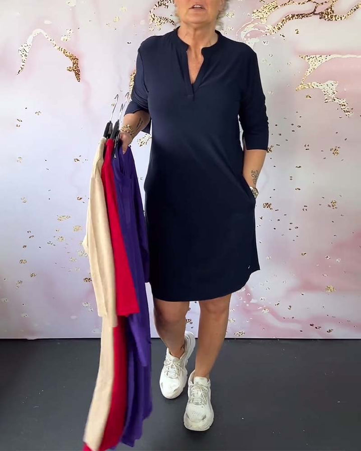 Levoire | Col V élégant robe