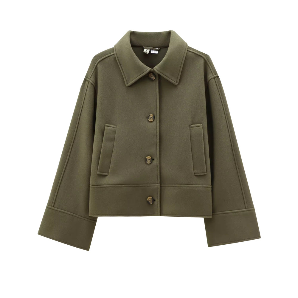 Levoire | Manteau Court Flore Khaki