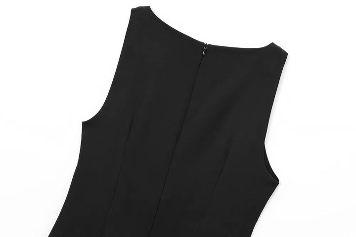 Levoire | Robe Mini Noire Avec Bordure En Plumes
