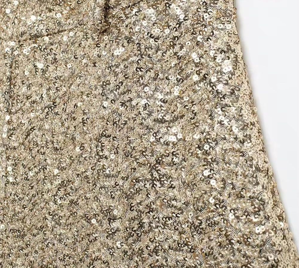 Levoire | Shorts En Paillettes Scintillantes