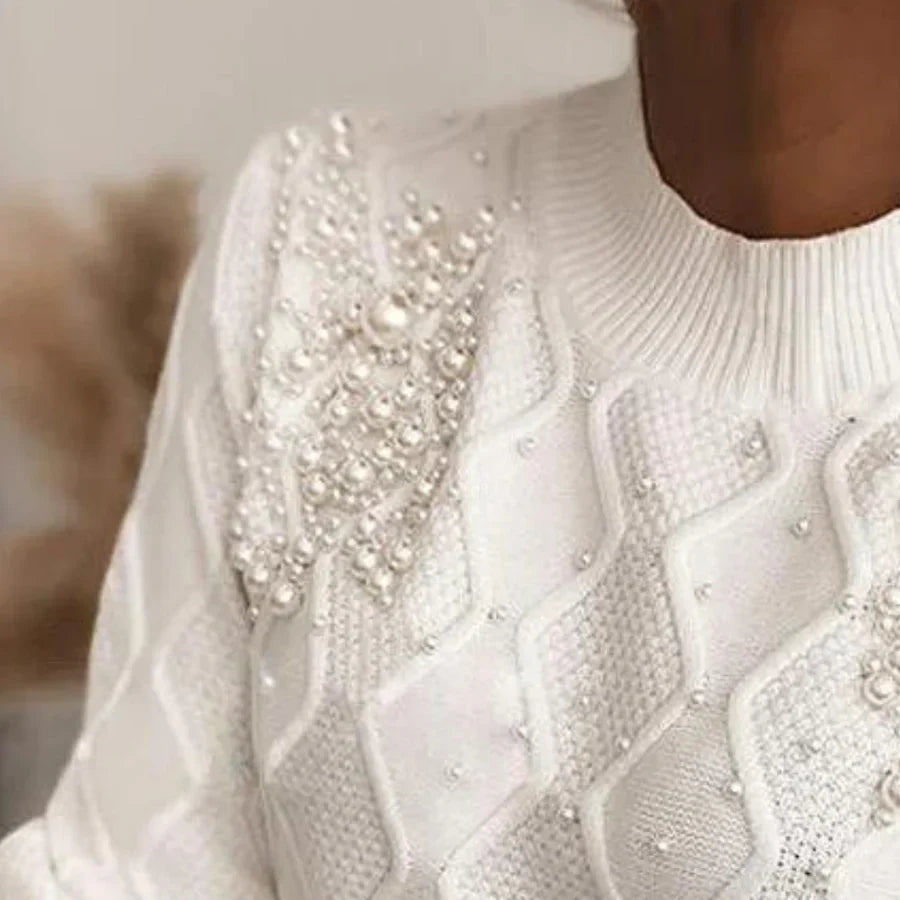Levoire | Pull En Tricot Élégant Avec Perles Pour Femmes