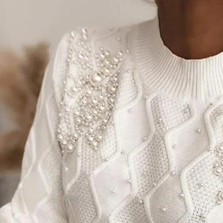 Levoire | Pull En Tricot Élégant Avec Perles Pour Femmes