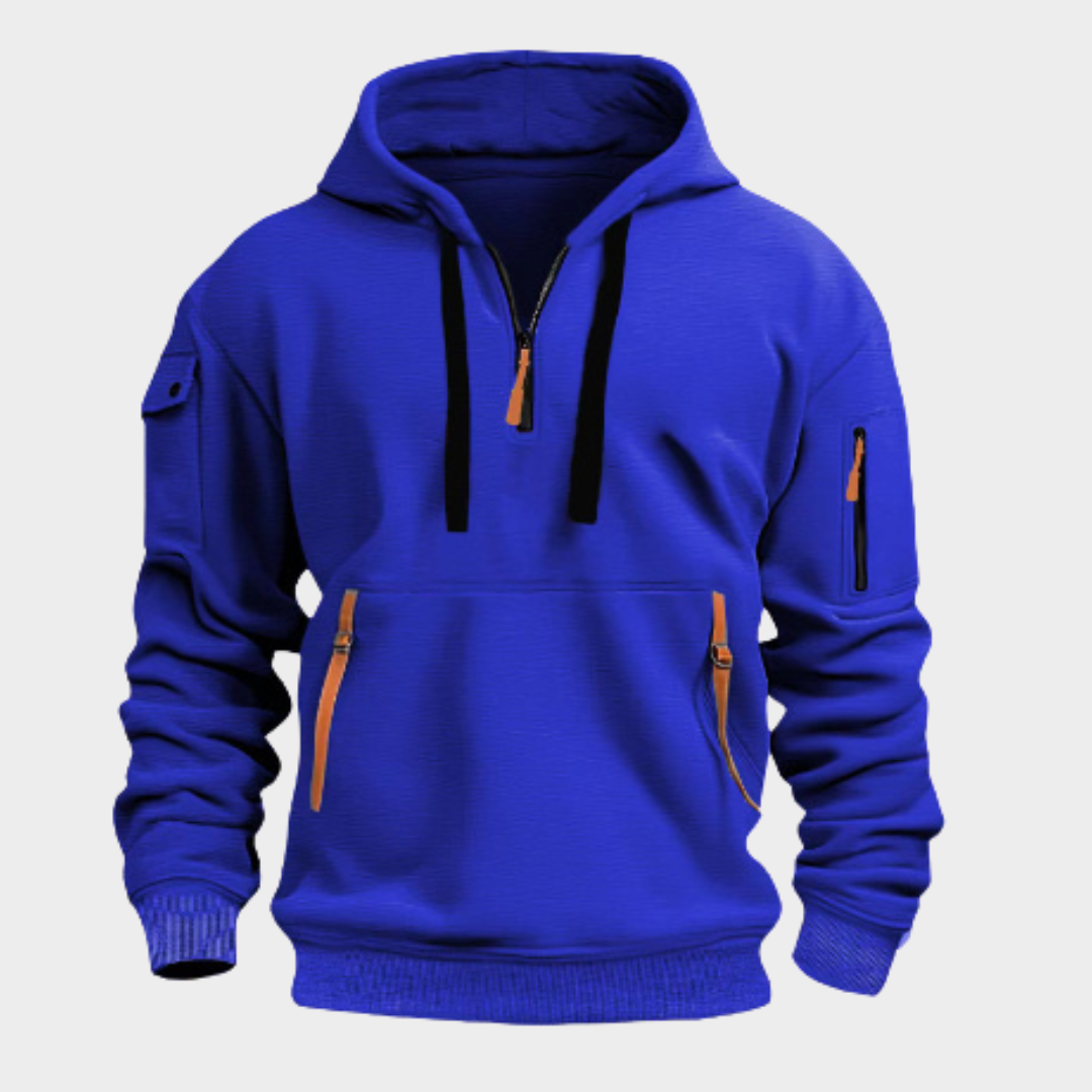 Levoire | Veste À Capuche Confortable Premium De Qualité Bleu