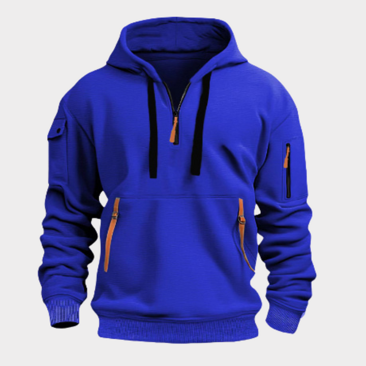 Levoire | Veste À Capuche Confortable Premium De Qualité Bleu