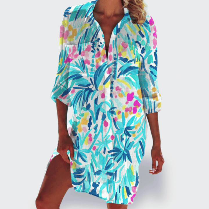 Levoire | T-Shirt D'Été En Coton Premium Bleu tropical