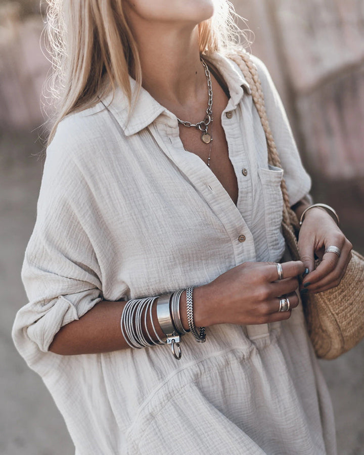 Levoire | Robe En Mélange De Coton Chic