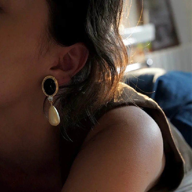 Levoire | Pierre Naturelle Boucles D'Oreilles Perle