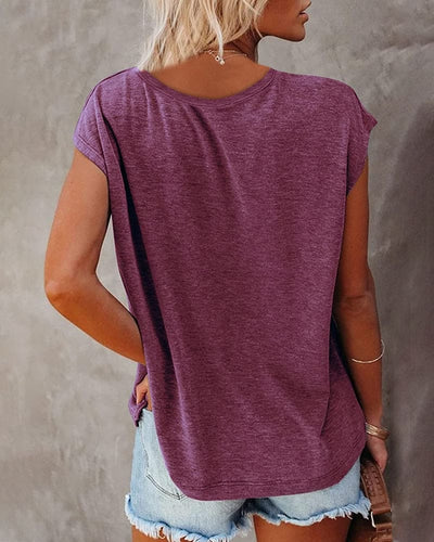 Levoire | T-Shirt En Une Couleur Uniforme Avec Un Col En V
