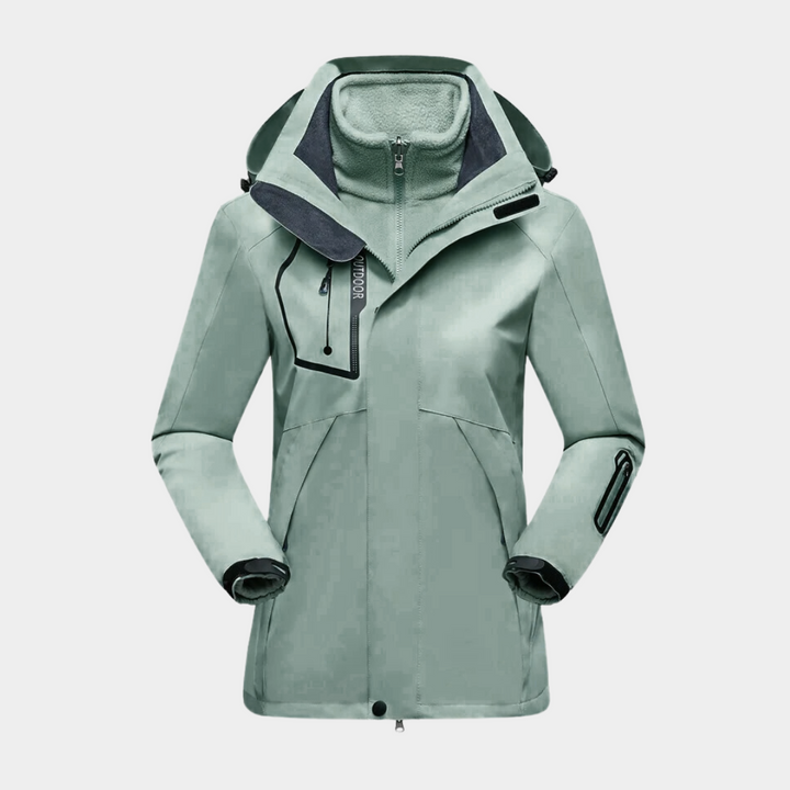 Levoire | Long Jacket FR Women Water Repellent Vert