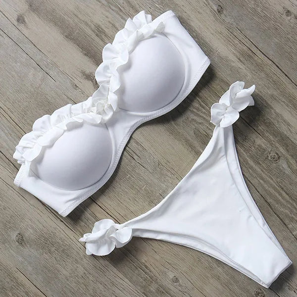 Levoire | Lara Bikini Reine De La Jungle - Sans Bretelles Et Sexy Blanc