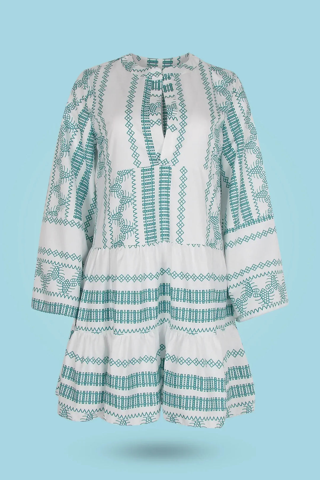 Levoire | V Neck Dress With Short Sleeves