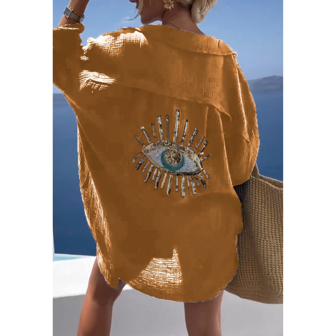 Levoire | Chemise Surdimensionnée Boutonnée Pour - Femmes - Coupe Ample Jaune