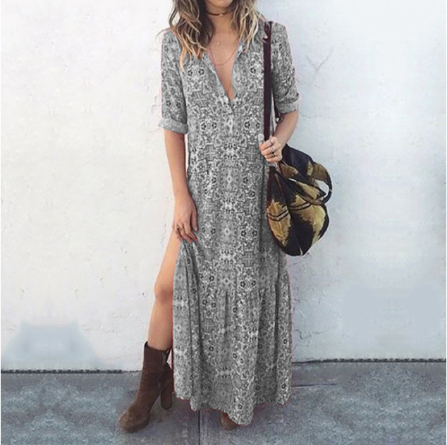 Levoire | Robe femme de style - Gris Gris
