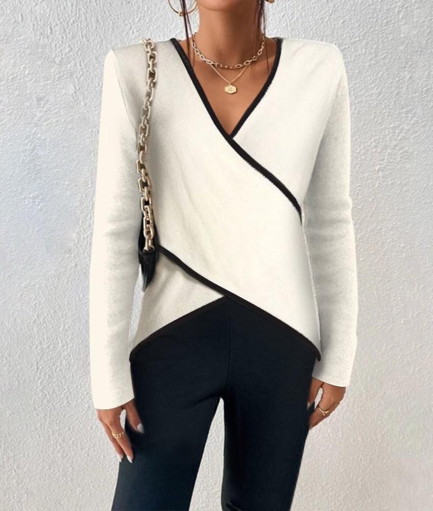 Levoire | Rento V-Neck Chemise À Manches Longues Blanc