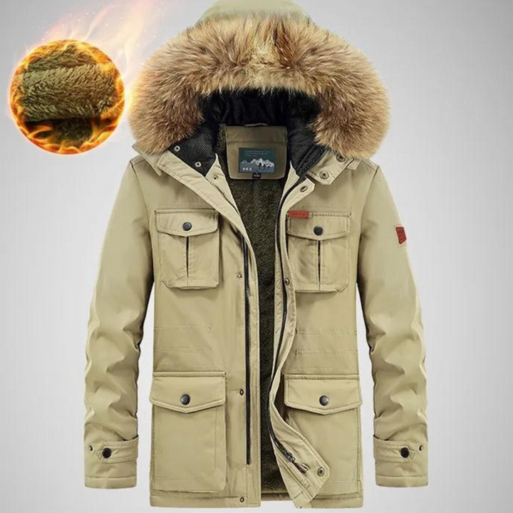 Levoire | Veste À Capuche En Polaire Longue À Manches Imperméable Khaki