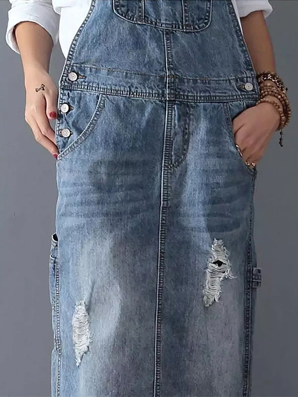 Levoire | Robe Salopette En Denim Pour Femmes