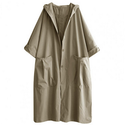 Levoire | Long Trench Coat Femmes Warm Khaki Taille unique