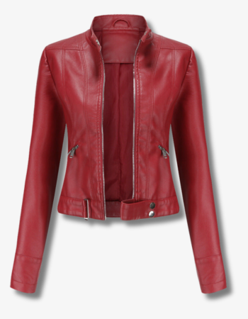 Levoire | Blouson En Cuir Élégant Pour Le Style Urbain Rot