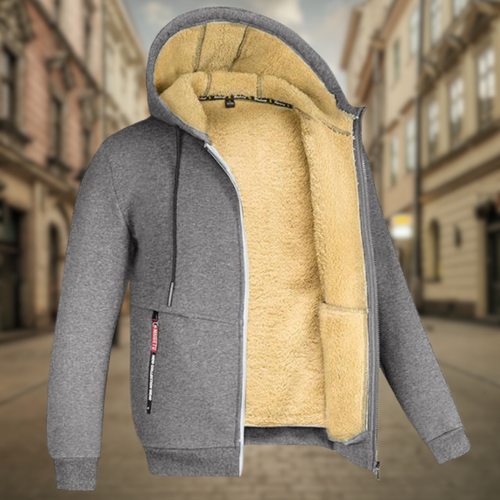 Levoire | Sweatshirt chaud avec intérieur en polaire Gris