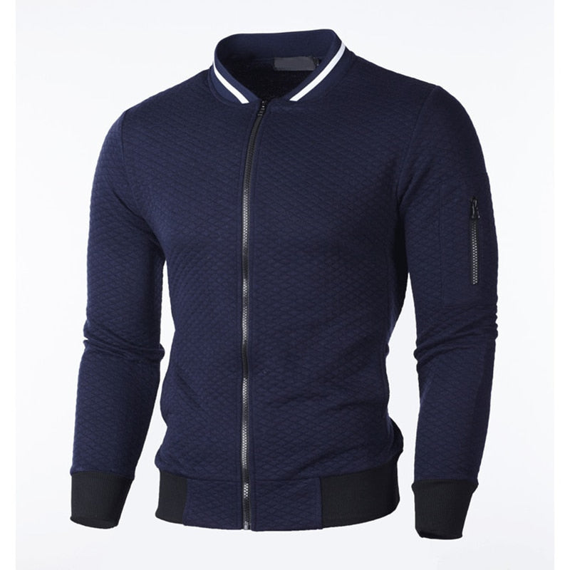 Levoire | Veste pour hommes à carreaux Veste sportive coupe slim pour hommes Bleu marine