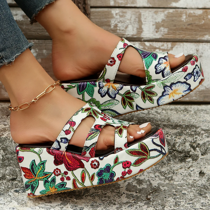 Levoire | Sandales D'Été À Fleurs À Talons