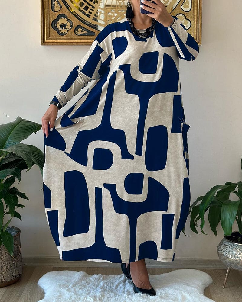 Levoire | Robe À Manches Longues Et Imprimé
