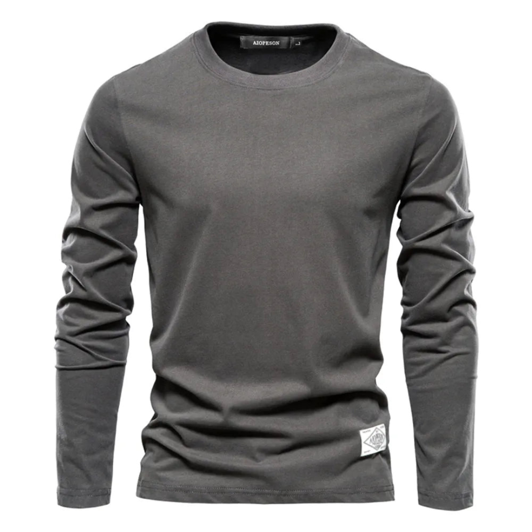 Levoire | T-Shirt Classique À Manches Longues Gris Foncé