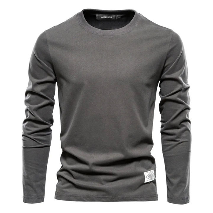 Levoire | T-Shirt Classique À Manches Longues Gris Foncé