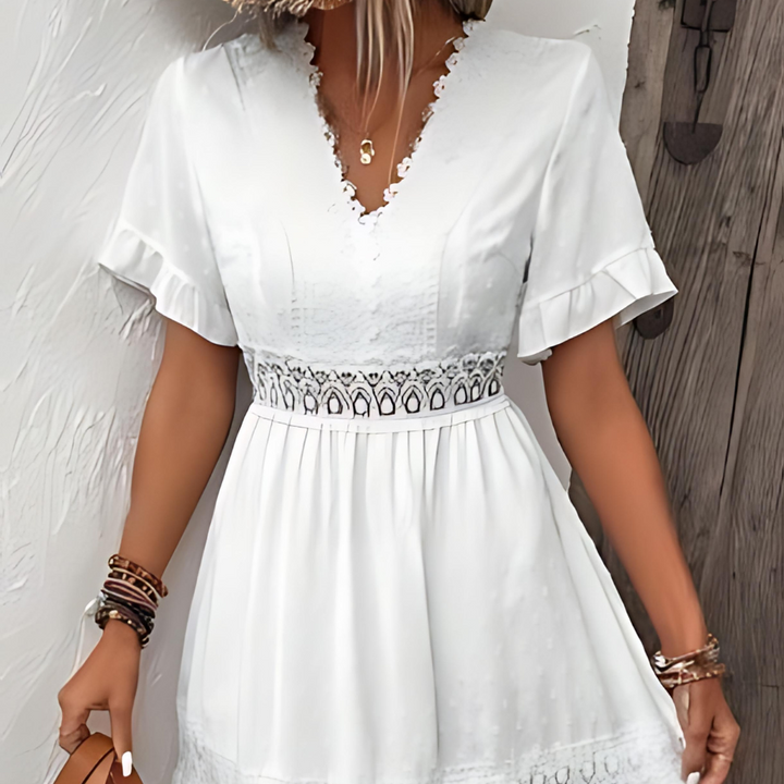 Levoire | Femme Robe de plage courte - Blanc Blanc