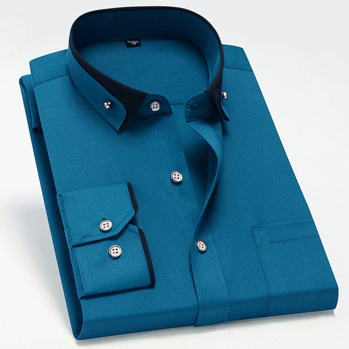 Levoire | Chemise Élégante À Manches Longues Pour Hommes Vert