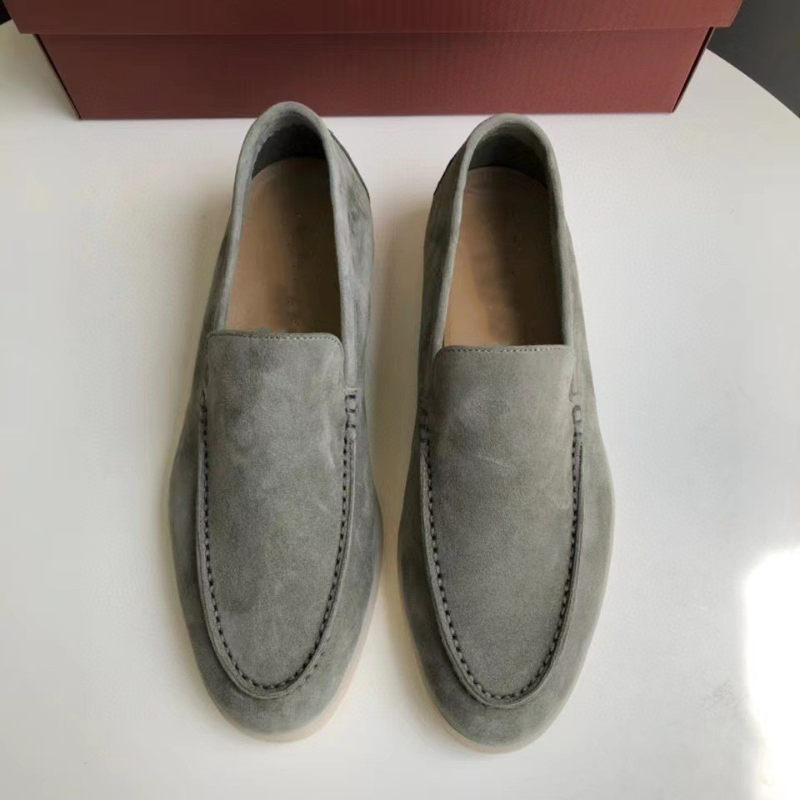 Levoire | Chic Mocassins FR Homme Au Design Classique Vert gris