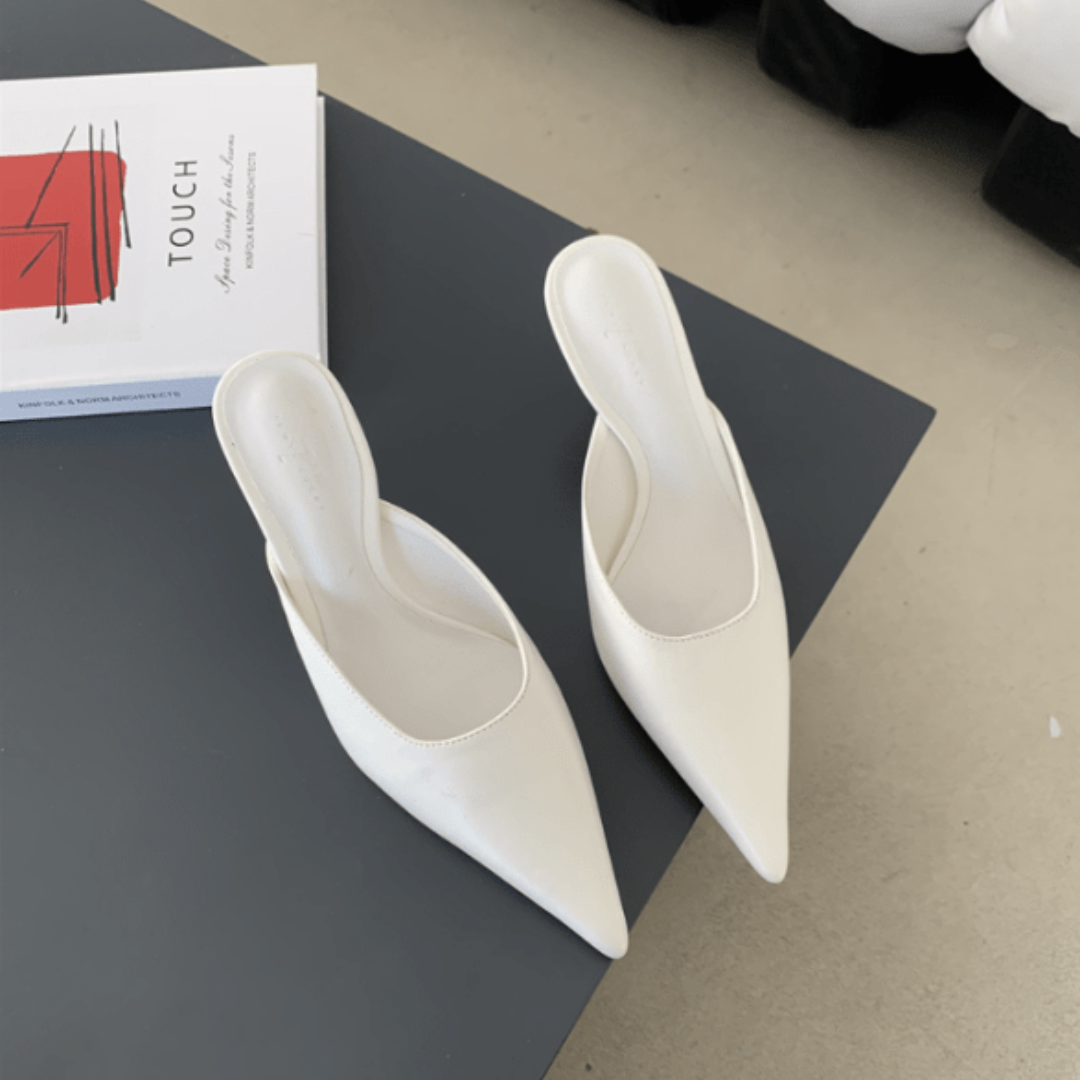 Levoire | À Bout Talon Pointu Pour - Femmes - Sans Dos Blanc