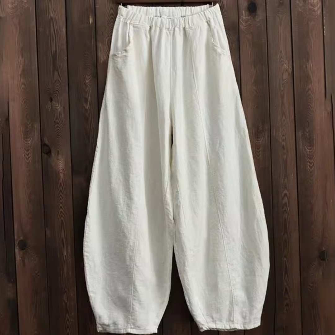 Levoire | Pantalon En Lin Et Coton Blanc