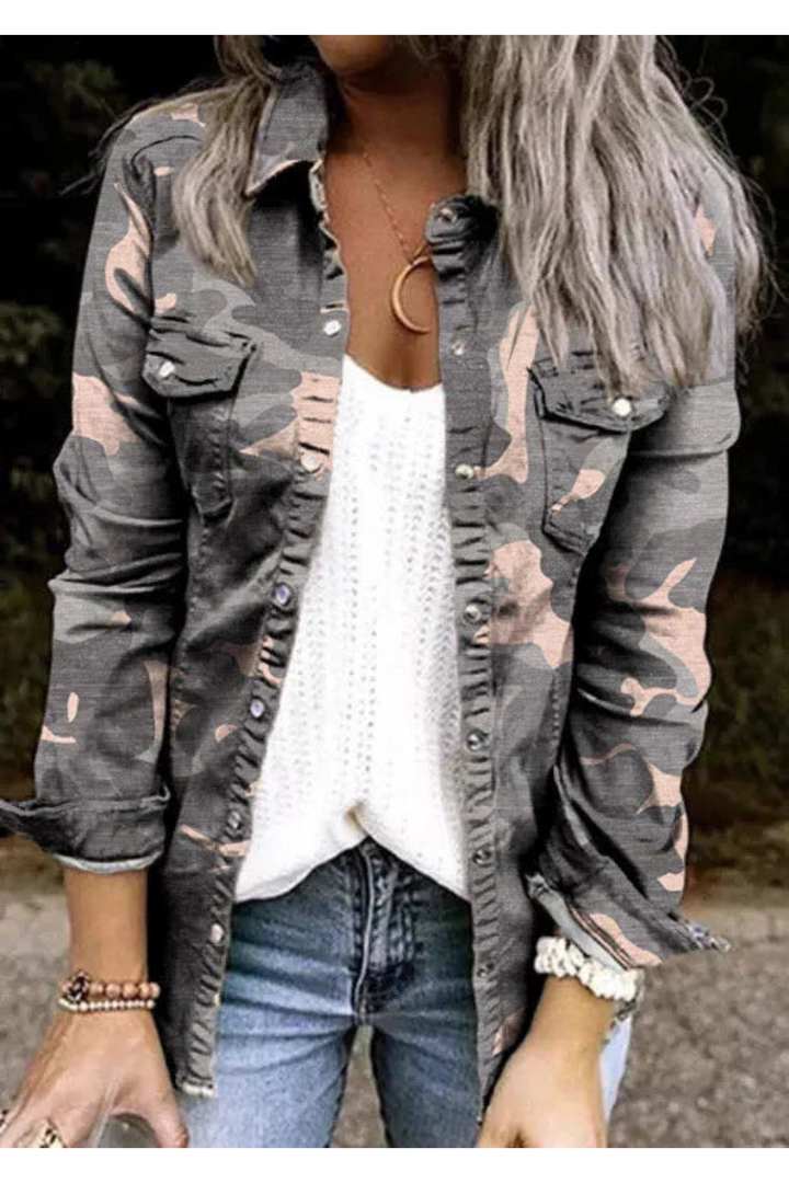 Levoire | Chic Veste Femmes Style Tendance Gris armée