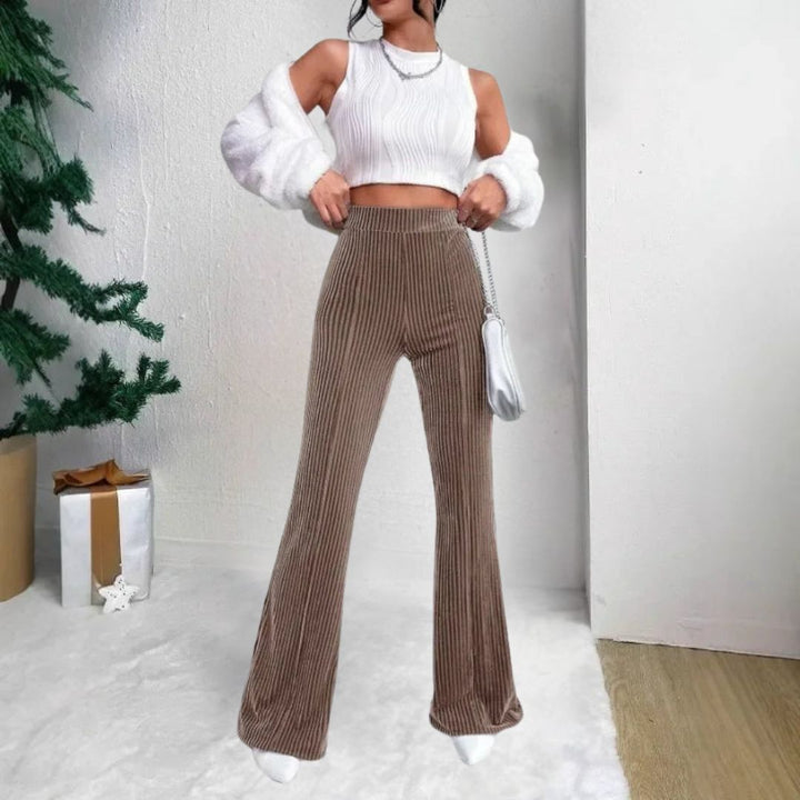 Levoire | Pantalons Évasés En Velours Pour Femmes