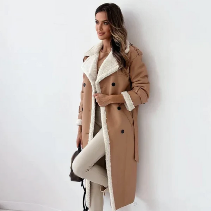 Levoire | Manteau long pour femmes chaud pour l'hiver Kaki