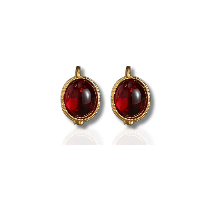 Levoire | Boucles D'Oreilles À Clips En Or Avec Pierre Pour La Collecte De Vin