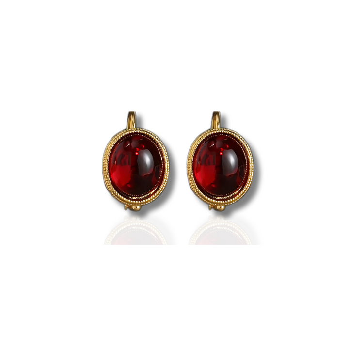 Levoire | Boucles D'Oreilles À Clips En Or Avec Pierre Pour La Collecte De Vin