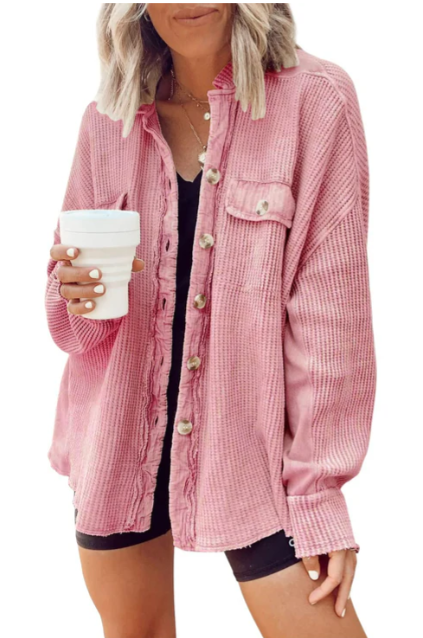 Levoire | Chemise-Vest Avec Boutons Pour Style Décontracté Rosa