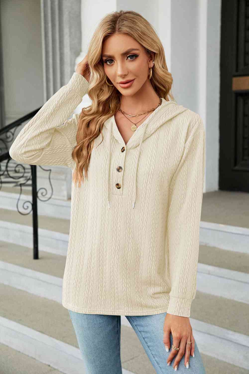 Levoire | Sweat À Capuche À Manches Longues Pour Un Style Confortable Beige